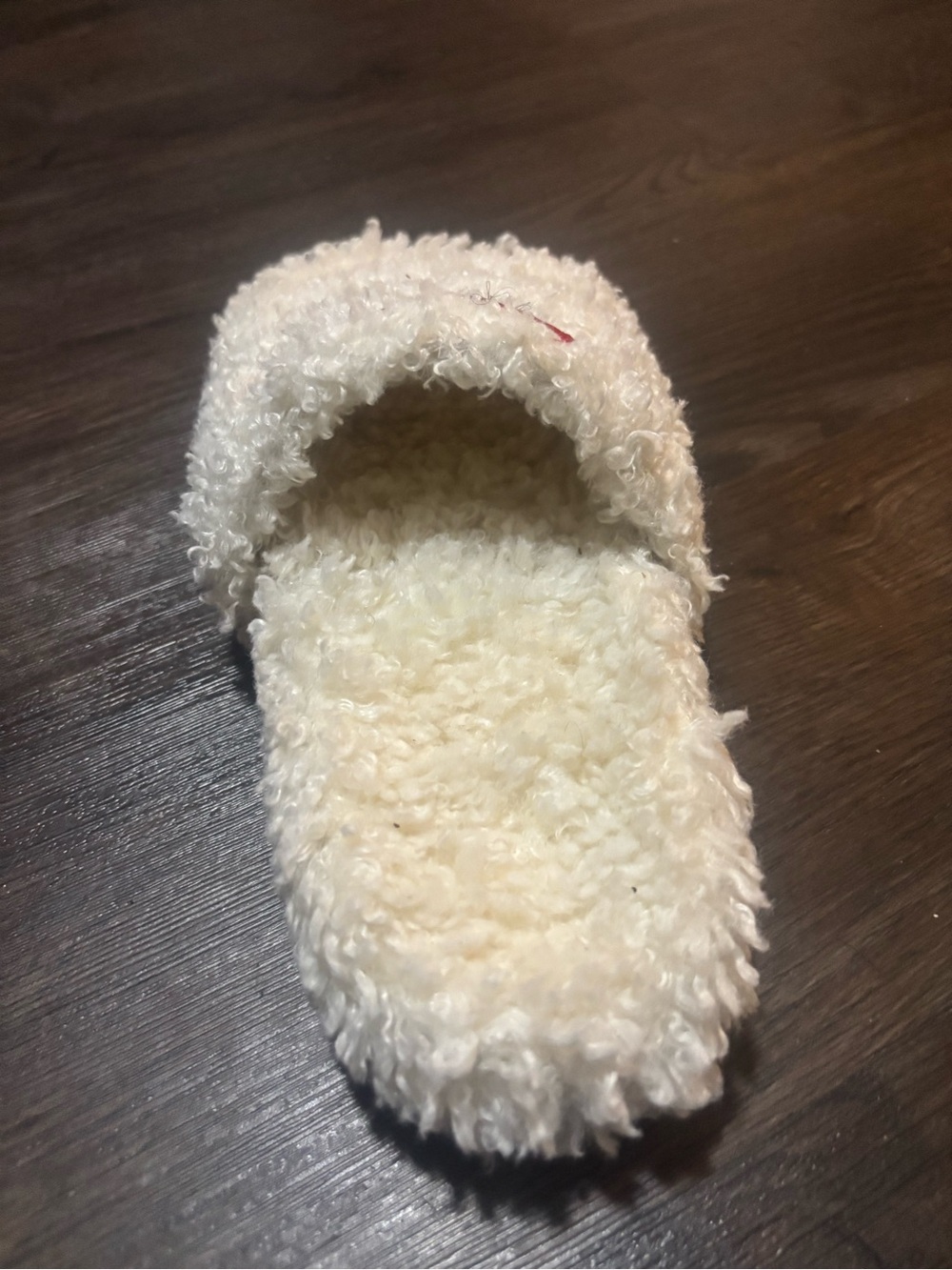 Balenciaga Cream Fuzzy Slip-On